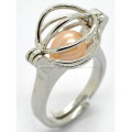 Love Wish Pearl Bead Ring Cage Design